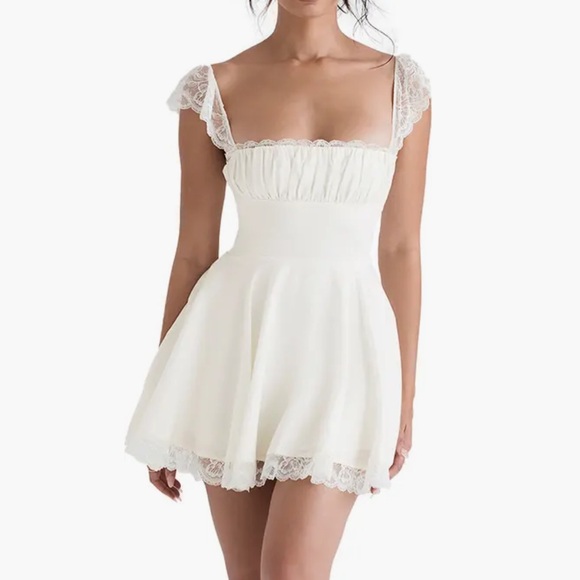 House of CB Cream Lace Mini Dress - Picture 1 of 3